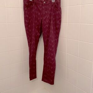 Women’s long pants, Sonoma, maroon,sz 12 zipper in front, 2 pockets front & back